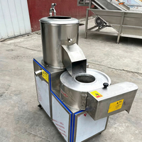 Máquina Eléctrica Comercial para Lavar Patatas con Función de Pelado por Cepillo para Plantas de Procesamiento de Vegetales