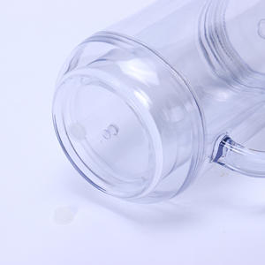 <strong>Wholesale</strong> 20oz Snowglobe <strong>Mason</strong> <strong>Jars</strong> Double Wall Transparent Snowglobe Acrylic <strong>Tumbler</strong> with Handle Multicolor <strong>Plastic</strong> Lid Lids - Product Image 6