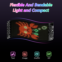 Accesorios para Coche Pantalla LED Flexible Programable por USB Luz de Ojo de Diablo para Camión Lámpara de Ojo Colorida Pantalla Suave para Ventana de Coche