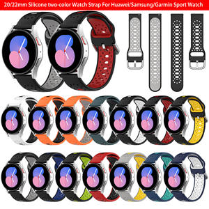 Силиконовый браслет 20 мм 22 мм для Samsung Galaxy Watch 4 <span class=keywords><strong>3</strong></span> 5 Pro Active <span class=keywords><strong>2</strong></span> Gear S3 плетеный браслет с петлей соло Huawei watch GT <span class=keywords><strong>2</strong></span> <span class=keywords><strong>3</strong></span> ремешок - Product Image 3