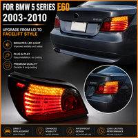 Pour BMW E60 Série 5 2003-2010, feux arrière LED style facelift, lentille fumée, clignotants dynamiques séquentiels, ensemble de feux arrière