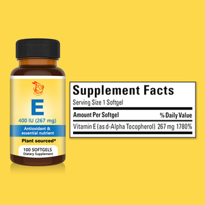 Complément alimentaire pour la santé, soin de la peau, complément de vitamine E pour adultes, soutien antioxydant, gélules de vitamine E - Product Image 4