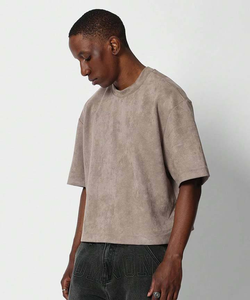 Custom Streetwear Loose-Fit 280gsm <b>T</b>-<b>shirts</b> Oversized Cropped Short Sleeve <b>t</b> <b>Shirt</b> - Product Image 2
