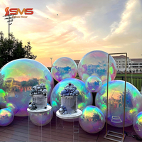 Boule miroir gonflable géante SMS en gros, sphère réfléchissante brillante, ballon disco pour décoration de fête d'anniversaire et de mariage