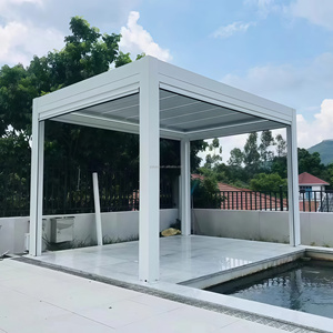 Pavillon en aluminium de belvédère de balcon automatique avec la pergola extérieure de résistance au <span class=keywords><strong>vent</strong></span> de rideaux - Product Image 4