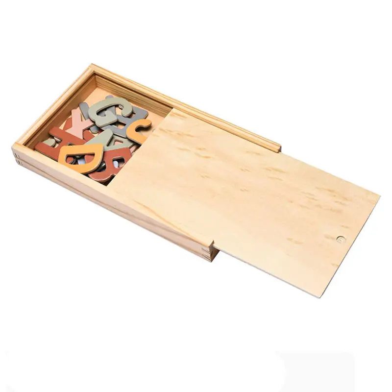 Kühlschrank Alphabet Magnete Brief in Holzkiste für Kinder