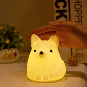 Luzes Led personalizadas Toque Bonito <span class=keywords><strong>Fox</strong></span> Night Light Lâmpada Animal Inteligente Dormir Silicone Night Light para Home Room Decor - Product Image 1