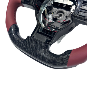 <span class=keywords><strong>Volant</strong></span> de voiture en fibre de carbone noir en cuir plat de sport rouge LED pour Infiniti FX35 <span class=keywords><strong>G25</strong></span> G37 Q50 Q60 Q70 350Z Racing Made PU - Product Image 4
