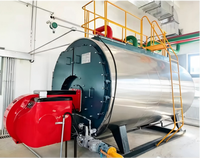 Chaudières industrielles à tubes de feu et à mazout thermique de 1 à 8 tonnes, montées sur châssis, à commande automatique, avec prix d'usine