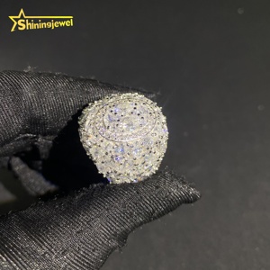 パスダイヤモンドテスターアイスアウトジュエリー男性ダイヤモンドリングヒップホップVVS Moissaniteカスタム925シルバーキューバリング - Product Image 5