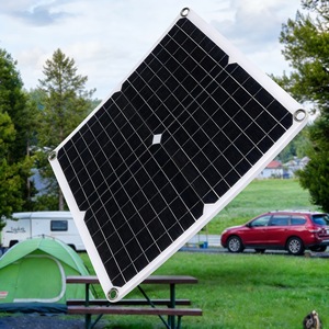 แผงโซลาร์เซลล์แบบพกพา 25W 18V พร้อมตัวควบคุมอินเทอร์เฟซ USB สำหรับการตั้งแคมป์กลางแจ้ง - Product Image 3