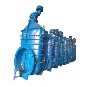 DIN Motorized Gate WCB Cast Steel Flanged Resilient Gate with Actuator Large Diameter Industrial - Product Image 3