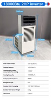 2HP 18000 BTU Yer Tipi Split Klima Inverter Isı Pompası Klima Santrali 220V R32 Ticari Kullanım İçin Oturma Odası Uzaktan Kumandalı CE