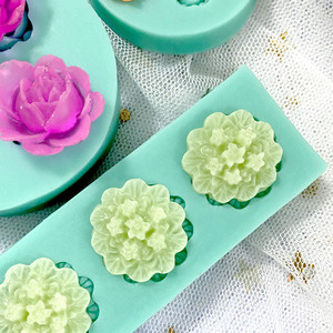 Diy Fondant Silicone Chocolate Molds Flower Series Cake Mold For Baking Decoration Green Circle Shape - Product Image 2