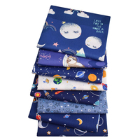 Vente en gros 100% polyester tissé brossé bleu ciel étoilé imprimé hometextile matériau tissu pour drap de lit