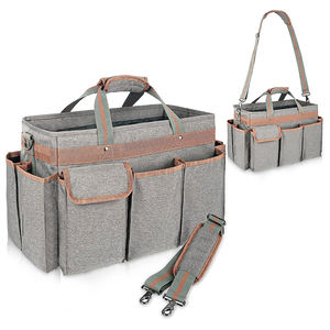 Waterproof Household <b>Cleaning</b> <b>Caddy</b> Tote with Multi-Pockets Folding Storage Organizer Shoulder Strap Carrying <b>Cleaning</b> Supplies - Product Image 1