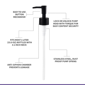 Livraison Rapide Pompe Distributrice à Ressort Externe en Plastique 28mm Dosage 4ml Pompe à Lotion Manuelle Verrouillage Gauche Droite pour Emballage d'Huile Capillaire - Product Image 6