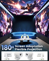 Proyector Recargable para Exteriores con Batería HD 720P, Compatible con Decodificación de Video 4K, Tiro Corto, Sistema Android 12, 150ANSI Lúmenes
