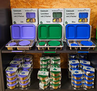 Casserole en plastique isolée portable de haute qualité pour réchauffer les aliments avec boîte à lunch Bento en acier inoxydable