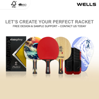 Gran oferta, raqueta de ping-pong profesional, caja de bate de tenis de mesa, precio de fábrica, tamaño estándar hecho de goma de madera con espinillas largas