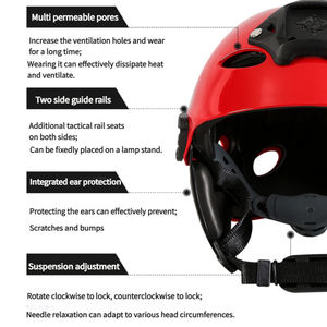 Casque de sauvetage aquatique-Différentes couleurs-pour le sauvetage en plein air, l'utilisation d'un bateau, le rafting, l'escalade-avec garde-corps-Casque de sécurité incendie - Product Image 2