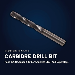 Carbide Drill Bit Nano TiAlN Coated 5xD For Stainless Steel And Superalloys - Product Image 3