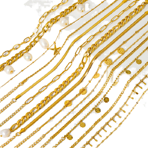 हॉट सेलिंग कोरियन 18kpvd सोने की प्लेटेड स्टेनलेस स्टील के कॉउरियन 18kpvd सोने की प्लेट महिला लड़की के लिए - Product Image 1