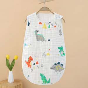 Gigoteuse bébé en gaze de coton à quatre couches, veste portable pour enfants, pour nouveau-nés et tout-petits, fonction anti-coup de pied pour l'été - Product Image 2