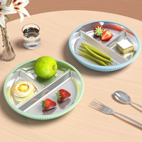 Assiette en acier inoxydable avec ventouse en silicone, antidérapante et résistante à la chaleur, assiette d'alimentation pour enfants