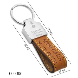 Llavero 660DIG de cuero, hecho en Italia, merchandising - Product Image 1