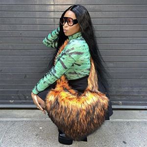 Été transfrontalier sac pour femmes européennes et américaines robe pull à col suspendu sexy dos nu arc-en-ciel - Product Image 2