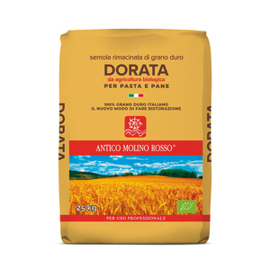 Antico Molino Rosso, Harina de Sémola de Trigo Duro Orgánica Premium, Re-molido en Italia, para Pan y Pasta, 25 kg, Uso Profesional, Exportación - Product Image 1