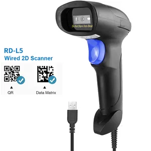 Radall RD-L5 Kabel 2D Barcode Scanner dan NT-L8 Nirkabel QR Bar Code Reader PDF417 untuk Tembakau Pakaian Pembayaran Mobile Industri