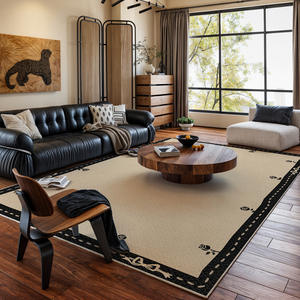 พรมวินเทจ Jinrui ลายพิมพ์ทันสมัย รูปทรงสี่เหลี่ยมผืนผ้า ทนต่อคราบสกปรก ผลิตด้วยเครื่องจักร เหมาะสำหรับห้องนั่งเล่น ห้องนอน ห้องทำงาน ทำความสะอาดด้วยเครื่องดูดฝุ่นได้ - Product Image 3