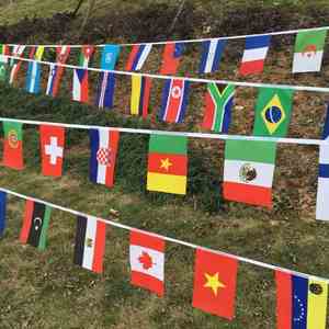 Promotional Product Wholesale 100% Polyester <b>Bunting</b> World Event Celebration Create a Lively Atmosphere String <b>Flag</b> - Product Image 2