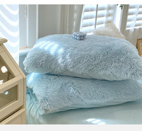 Housse de Couette de Luxe Moelleuse Ultra Douce en Velours à Poils Longs, Parure de Lit Polaire