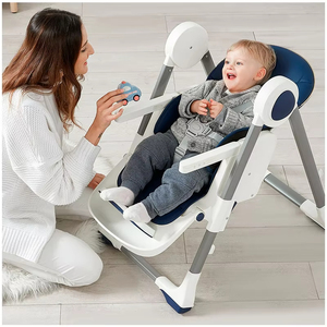 <span class=keywords><strong>Chaise</strong></span> haute pour <span class=keywords><strong>bébé</strong></span> pliable et réglable en hauteur, ergonomique, sans installation, en plastique, avec roulettes, écologique - Product Image 3