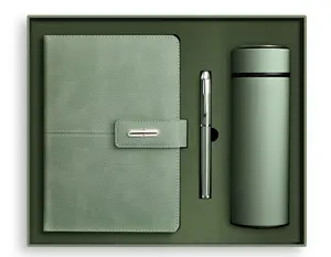 프로모션 맞춤형 로고 기업 활동 보온병 컵 PU 펜 선물 상자 세트 노트북