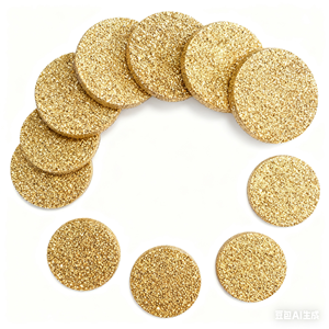 אודם odm 0.1 5 20 100 200μm ברונזה פליז סירופת אבקת מסנן מסנן מתכת דיסק אלמנט מסנן נקבובי - Product Image 2