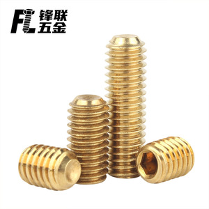 สกรูหัวหกเหลี่ยมแบบฝัง Fenglian Brass ขนาด M2 M2.5 M3 M4 M5 M6 มาตรฐาน DIN914 เกรด A ระดับ 6.8 อุปกรณ์เสริมสำหรับของเล่น - Product Image 2