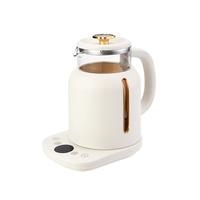 Bouilloire Électrique Multifonction en Verre 1,8 L pour Thé et Café, Anti-Ébullition à Sec, Sans Fil, Transparente, pour Usage Domestique