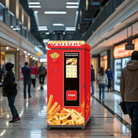 Distributeur automatique de frites et de poulet frit avec SDK, conforme ADA, Wi-Fi, multi-saveurs, en acier inoxydable