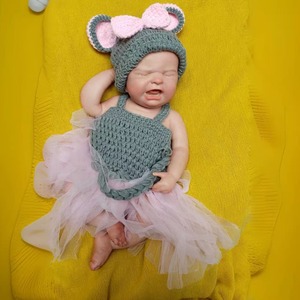 Poupée réaliste OtardDolls, poupée reborn de 45 cm en silicone, jouet réaliste, figurine de fille pleureuse à tête chauve - Product Image 4