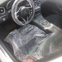 Auto-Reparatur Einweg-Kunststoff-Set, Transparente Sitzbezüge Fußmatten Lenkradbezüge für Werkstatt Großbestellung