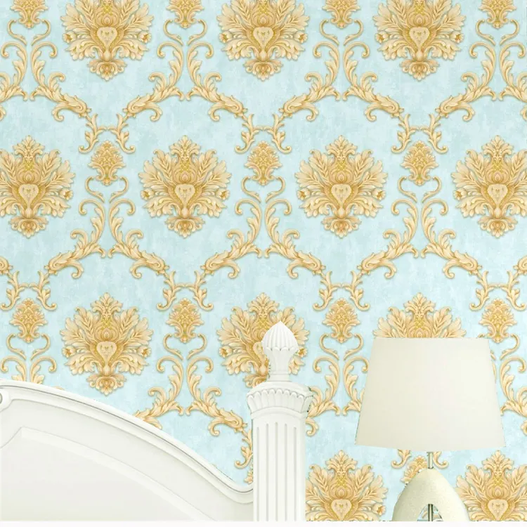 Wallpaper Wholesale European Style Large Flower Pvc Wallpaper Living Room Bedroom Hotel Background Wall Wall Paper