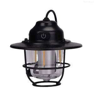 Lampe suspendue vintage à LED, fer à repasser manuel, ABS+PC, pour le camping en plein air, rechargeable, étanche IP44, à intensité variable - Product Image 1