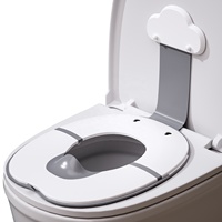 Siège de toilette pliable pour tout-petit avec sangle flexible et ventouses, siège de toilette portable avec protection anti-éclaboussures pour garçons et filles