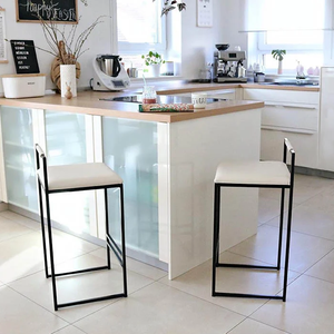 Tabourets de <span class=keywords><strong>bar</strong></span> modernes en tissu et métal, couleur personnalisée, pour restaurant, cuisine, comptoir, chaises hautes pour <span class=keywords><strong>bar</strong></span> - Product Image 5