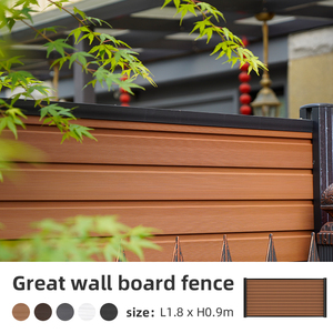 Clôture de jardin moderne étanche et anticorrosion en composite bois-plastique sans peinture pour l'extérieur pour la rénovation de la cour avant - Product Image 2