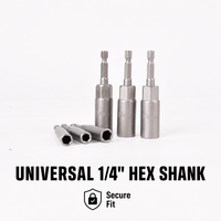 Juego de Llaves de Impacto Profesionales de 80 mm con Acabado Hexagonal Cromado, Acero CR-V de Alta Resistencia, Métricas, OEM, para Reparación Automotriz